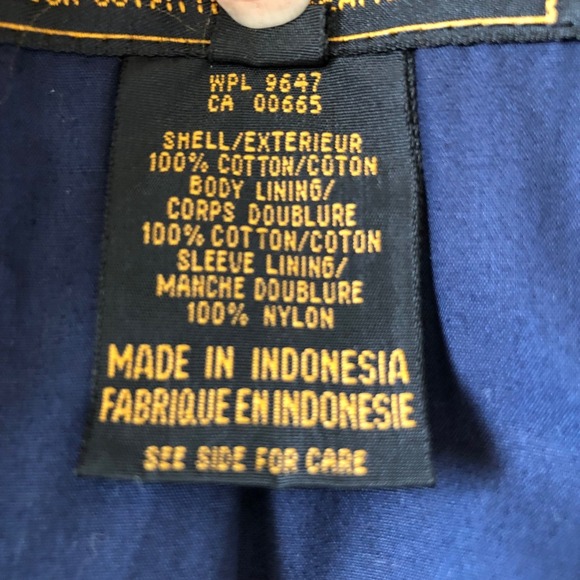 Vintage Eddie Bauer Plaid Blazer 100% Cotton Blue Green Career Preppy Jacket | M - Picture 5 of 16